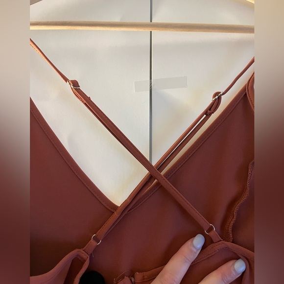 Pumpkin spice coloured mini dress with pockets - Picture 7 of 7